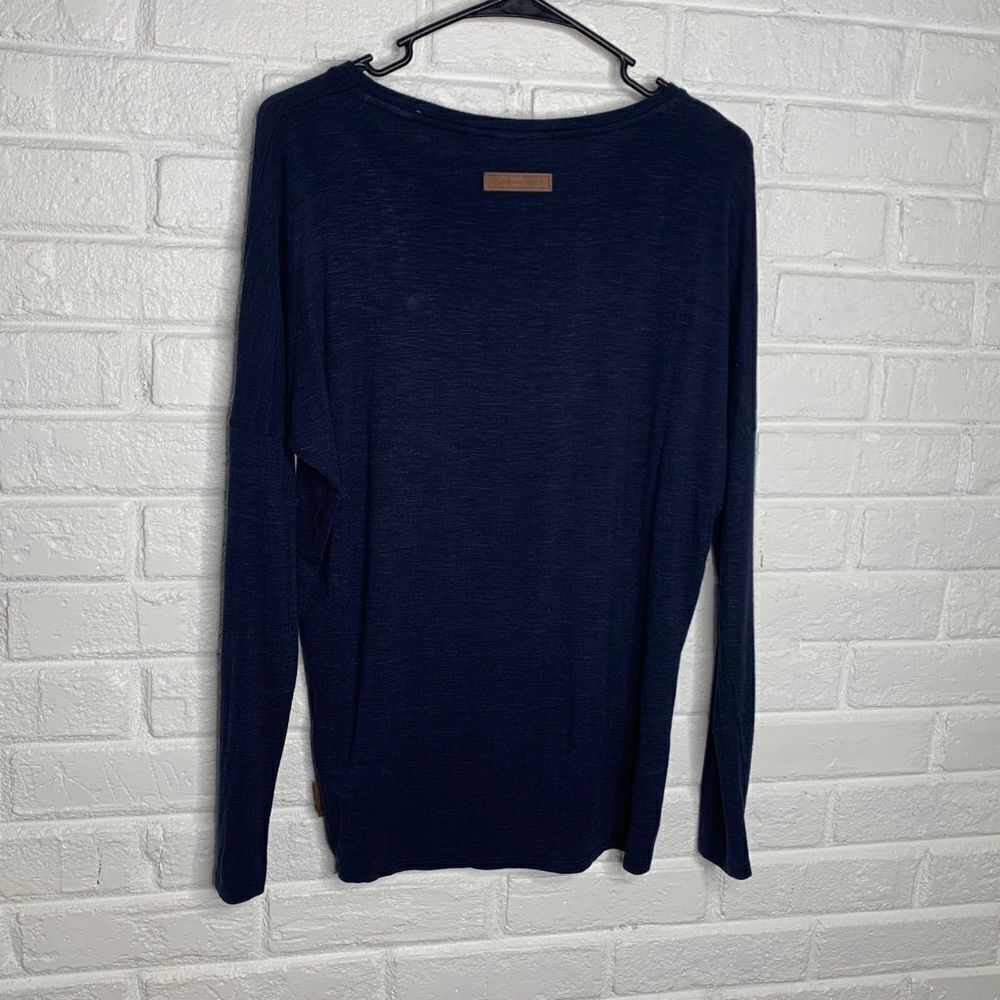 Naketano Drop Shoulder Blue Long Sleeve Top size XS - Picture 8 of 8